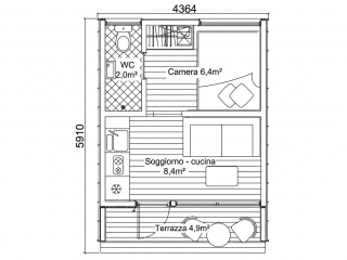 Biholz Smart Living Duo 24 - Pianta camera