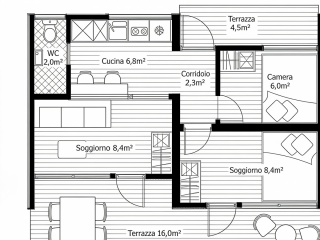 Tiny House Biholz Smart Living Family 47 - Pianta