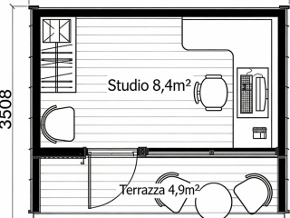 Biholz Smart Living One 14 - Pianta studio