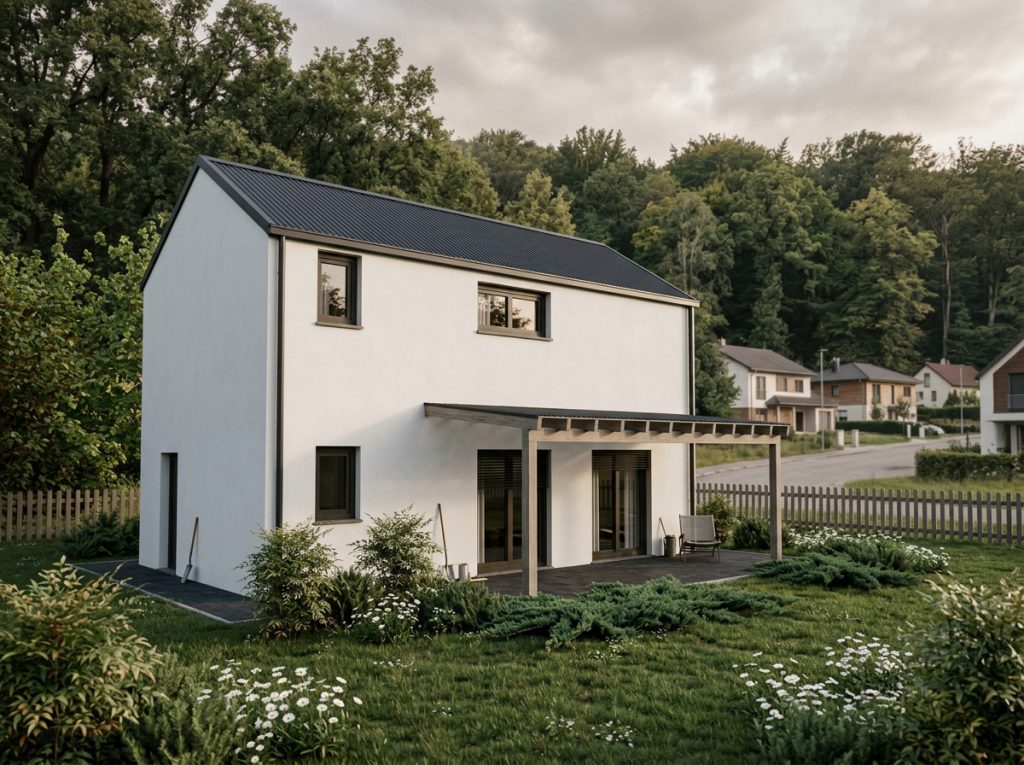 Biholz Casa Electra con intonaco bianco - 001